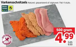 Dekamarkt Varkenssschnitzels aanbieding