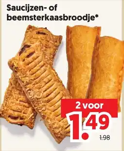 Dekamarkt Saucijzen- of beemsterkaasbroodje aanbieding