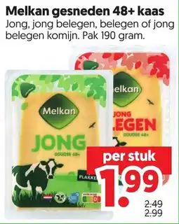 Dekamarkt Melkan gesneden 48+ kaas aanbieding