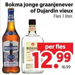 Dekamarkt Bokma jonge graanjenever of Dujardin vieux aanbieding
