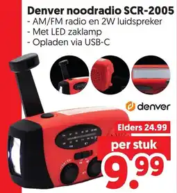 Dekamarkt Denver noodradio SCR-2005 aanbieding