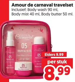 Dekamarkt Amour de carnaval travelset aanbieding