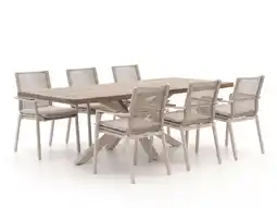 Kees Smit Bellagio Marudo/Montorio 220cm dining tuinset 7-delig stapelbaar aanbieding