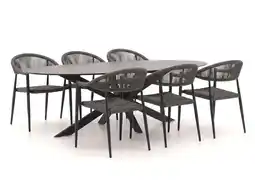 Kees Smit Manifesto Belpasso/Furato ellips 200cm dining tuinset 7-delig stapelbaar aanbieding