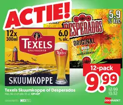 Dekamarkt Texels Skuuumkoppe of Desperados aanbieding