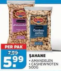 Sahan Supermarkten ŞAHANE AMANDELEN CASHIEWNOTEN 500G aanbieding