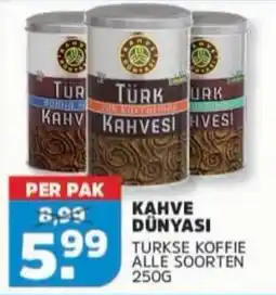 Sahan Supermarkten kahve dunyasi turkse koffie alle soorten aanbieding