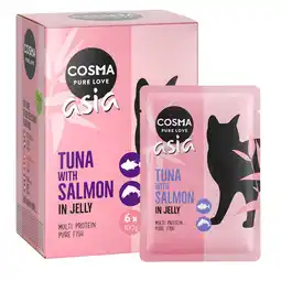 Zooplus Voordeelpakket Cosma Asia Maaltijdzakjes 24 x 100 g - Tonijn & Zalm aanbieding
