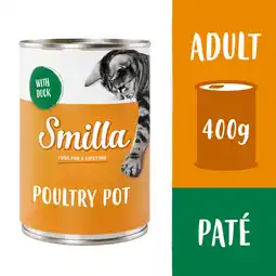 Zooplus 6x400g Verjaardagseditie Gevogeltepannetje Zacht gevogelte met eend Smilla Kattenvoer aanbieding