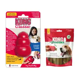 Zooplus KONG Classic Rood - KONG S (7 cm) + Kong Ziggies Enhanced (198 g) aanbieding