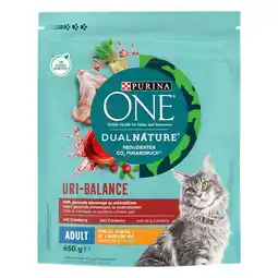 Zooplus 2x650g Dual Nature Adult met Kip & Cranberry Purina ONE Kattenvoer aanbieding