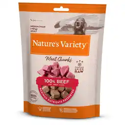 Zooplus 50% Korting! 2 x Nature's Variety hondensnack - Gevriesdroogde vleeshapjes Rund (2 x 50 g) aanbieding
