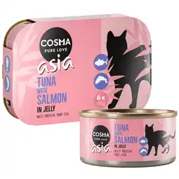 Zooplus Voordeelpakket Cosma Asia in Jelly 24 x 170 g Kattenvoer - Tonijn met Zalm aanbieding