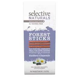Zooplus 2x60g Selective Naturals Forest Sticks voor cavia's aanbieding