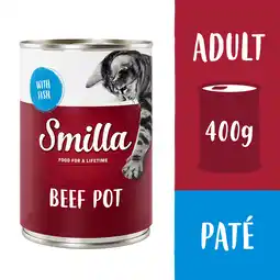 Zooplus 6x400g Rundvleesstukjes met Vis Smilla Kattenvoer aanbieding