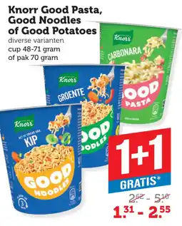 Coop Knorr Good Pasta, Good Noodles of Good Potatoes aanbieding