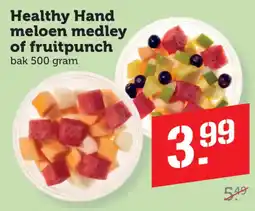 Coop Healthy Hand meloen medley of fruitpunch aanbieding
