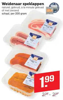 Coop Weidenaar speklappen aanbieding