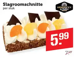 Coop Hendrickx de Bakker Slagroomschnitte aanbieding