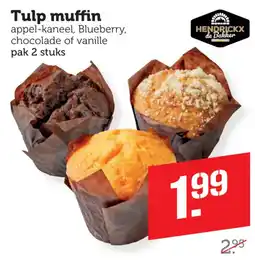 Coop Hendrickx de Bakker tulp muffin aanbieding