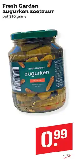 Coop Fresh Garden augurken zoetzuur aanbieding