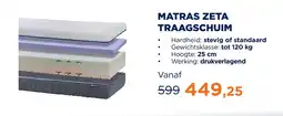 TotaalBED Matras zeta traagschuim aanbieding