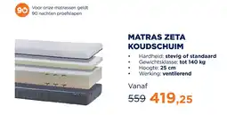 TotaalBED matras zeta koudschuim aanbieding