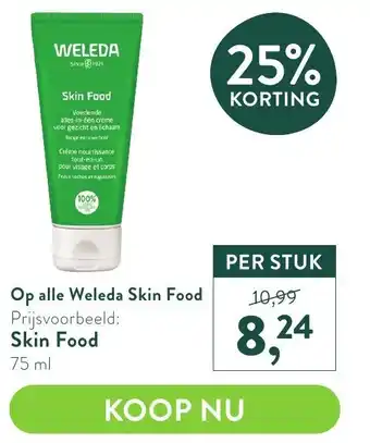 Holland & Barrett Op alle Weleda Skin Food Skin Food 75ml aanbieding