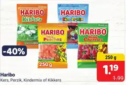 Die 2 Brüder Haribo Kers, Perzik, Kindermix of Kikkers aanbieding