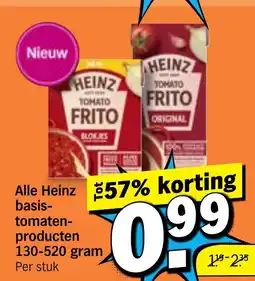 Albert Heijn Alle Heinz basis-tomatensproducten aanbieding
