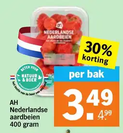 Albert Heijn AH Nederlandse aardbeien aanbieding