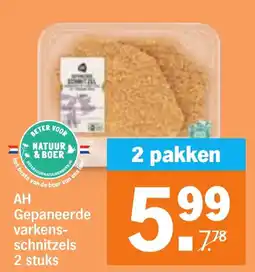 Albert Heijn AH Gepaneerde varkens-schnitzels aanbieding