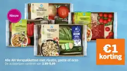 Albert Heijn Alle AH Verspakketten met risotto, pasta of orzo aanbieding