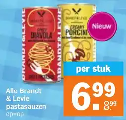 Albert Heijn Alle Brandt & Levie pastasauzen aanbieding