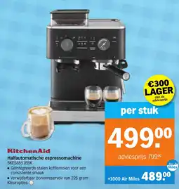 Albert Heijn KitchenAid Halfautomatische espressomachine 5KES6551EBK aanbieding