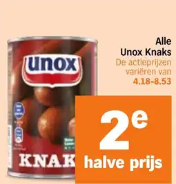 Albert Heijn Alle Unox Knaks aanbieding