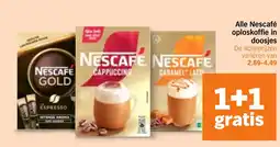 Albert Heijn Alle Nescafé oploskoffie in doosjes aanbieding