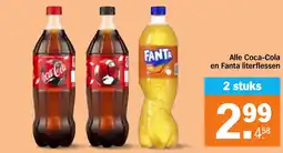 Albert Heijn Alle Coca-Cola en Fanta literflessen aanbieding