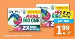 Albert Heijn Ariel The Big One 9 wasbeurten aanbieding