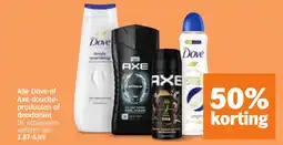Albert Heijn Alle Dove of Axe douche- of deodorant aanbieding