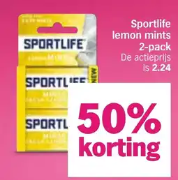 Albert Heijn Sportlife lemon mints aanbieding