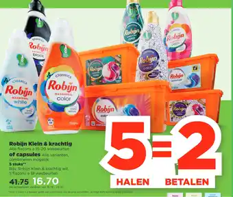 PLUS Robijn Klein & krachtig of capsules aanbieding