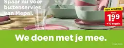 PLUS Spaar nu voor buitenservies van Mepal. aanbieding