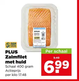 PLUS PLUS Zalmfilet met huid aanbieding