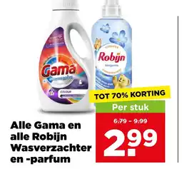 PLUS Alle Gama enalle Robijn Wasverzachter en -parfum aanbieding