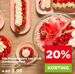 PLUS Alle Korenlanders van PLUS Aardbeiengebak aanbieding