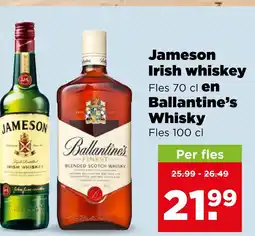 PLUS Jameson Irish whiskey , en Ballantine's aanbieding