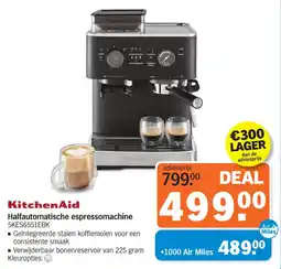 Albert Heijn KitchenAid Halfautomatische espressomachine 5KES6551EBK aanbieding