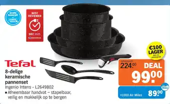 Albert Heijn Tefal 8-delige keramische pannenset aanbieding
