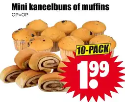 Dirk Mini kaneelbuns of muffins aanbieding